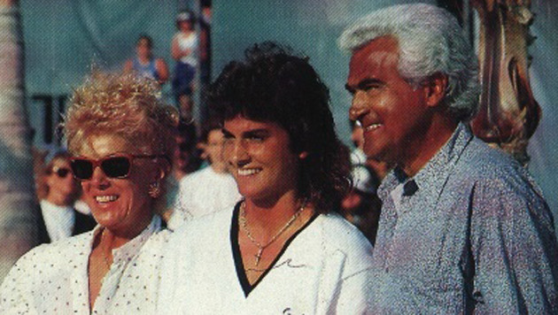 Gabriela Sabatini y sus padres