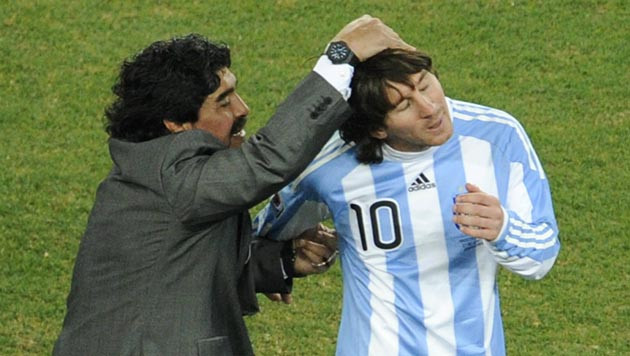Maradona y Messi