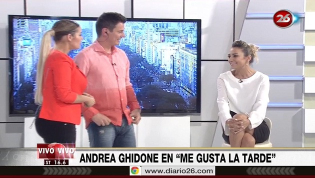 Andrea Ghidone en Me Gusta la Tarde (Canal 26)