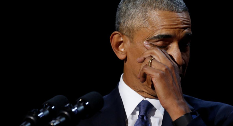 Emoción de Obama en su último discurso como presidente (Reuters)