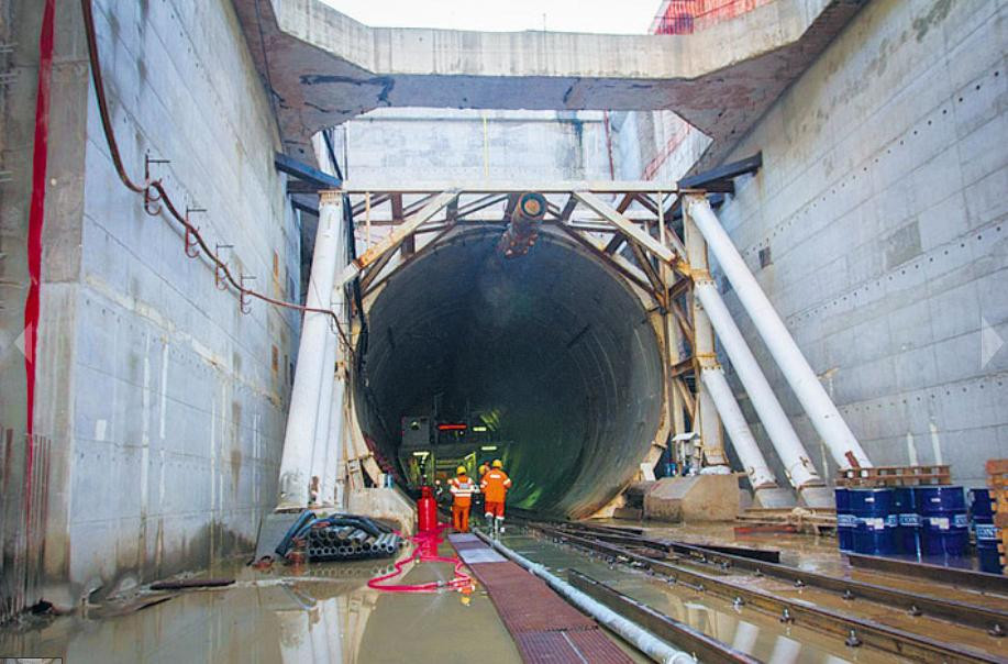 Soterramiento del tren Sarmiento (Foto: Cedoc - Perfil)