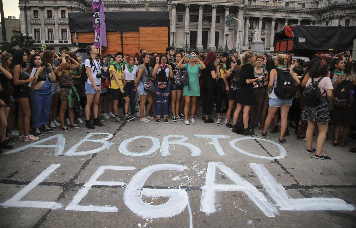 Marcha en el Congreso por el Aborto legal - Agencia NA -