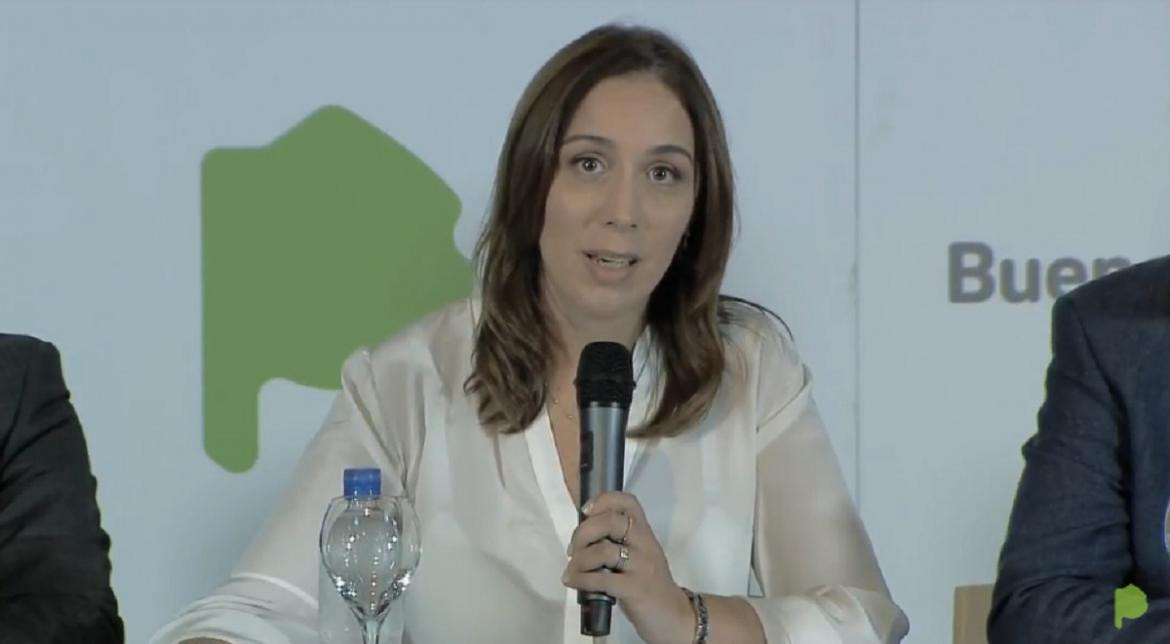 Anuncio de la gobernadora María Eugenia Vidal