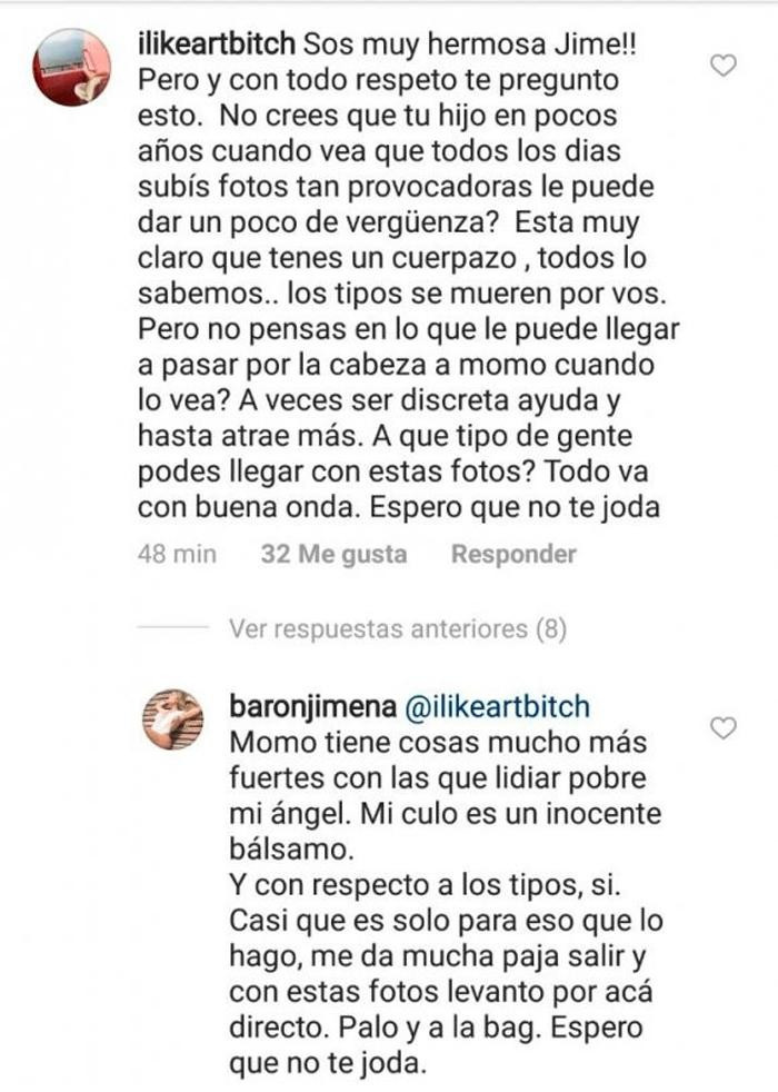 Instagram de Jimena Barón - Redes sociales