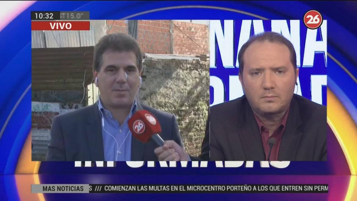 Cristian Ritondo en Mañanas Informadas tras derribo de búnker de droga (Canal 26)