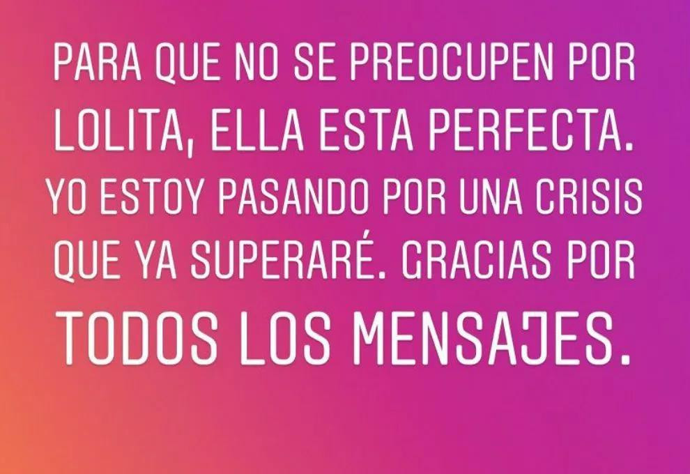 Mensaje de Adabel Guerrero en Instagram