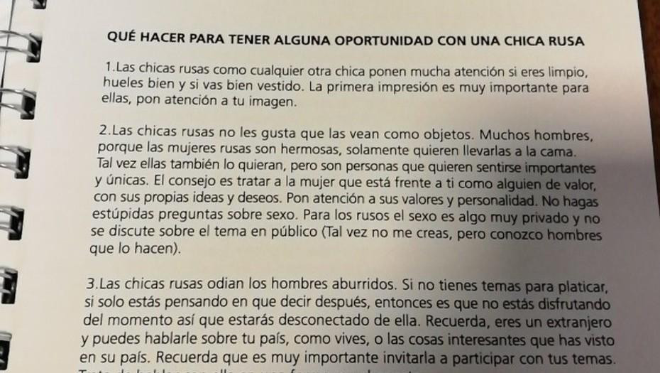 Consejos de AFA para tener oportunidades con chicas rusas