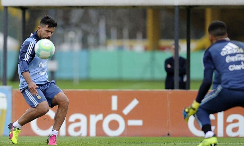 Sergio Kun Agüero en Ezeiza - Selección Argentina - Fútbol