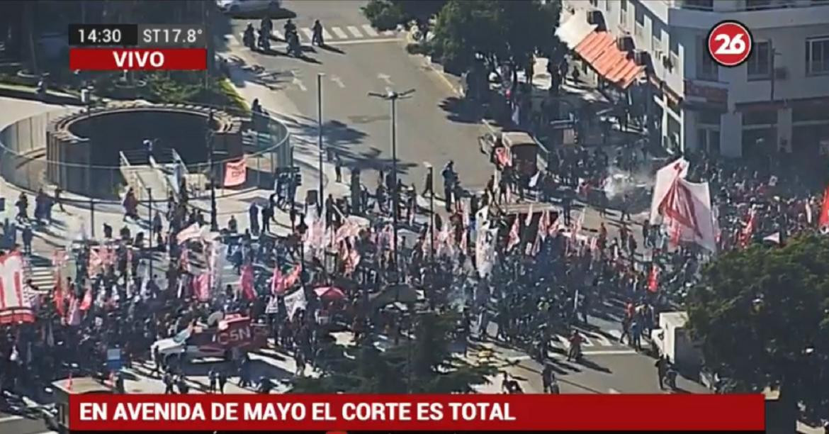 Marchas y protestas 23-05-18, avenida de Mayo