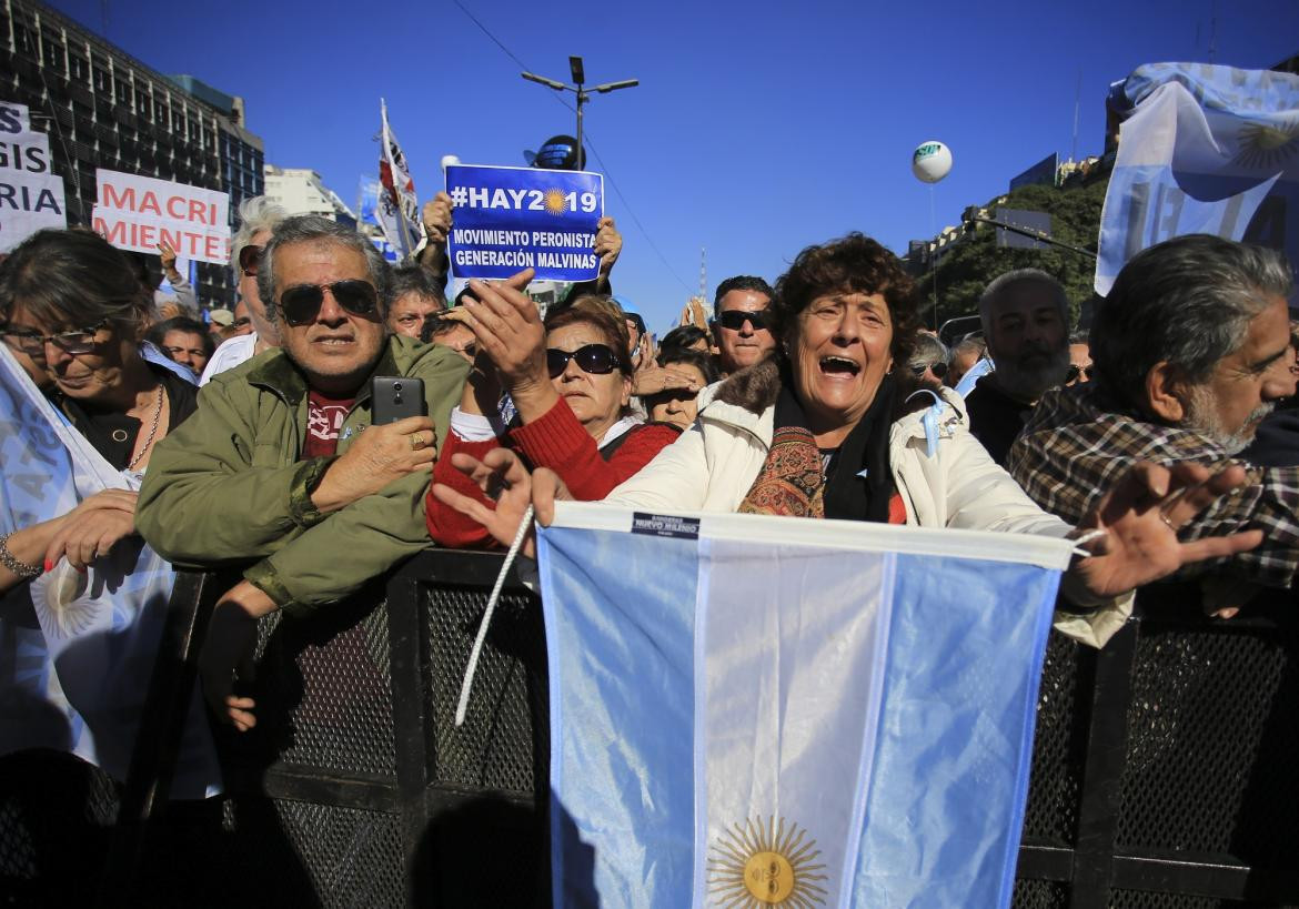 Marcha oposición contra FMI - Obelisco