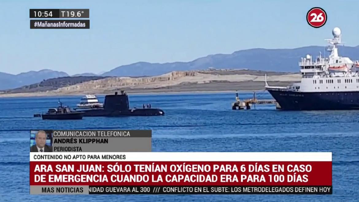 Búsqueda del submarino ARA San Juan - Informe Andrés Klipphan - Canal 26