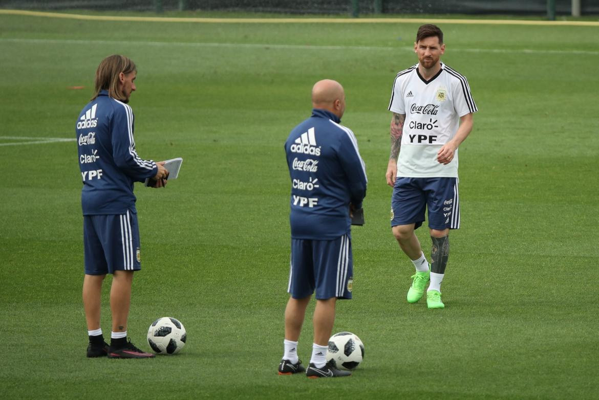 Mundial 2018 - Selección Argentina entrena en Barcelona - Reuters -