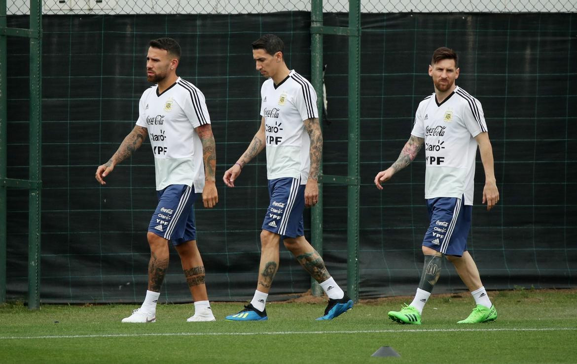 Mundial 2018 - Selección Argentina entrena en Barcelona - Reuters -