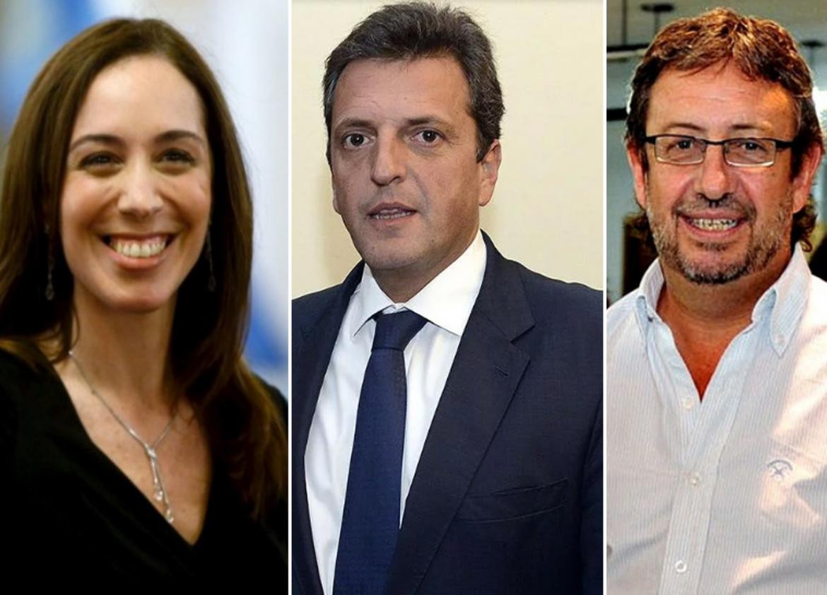 María Eugenia Vidal, Sergio Massa y Juan José Amondarain