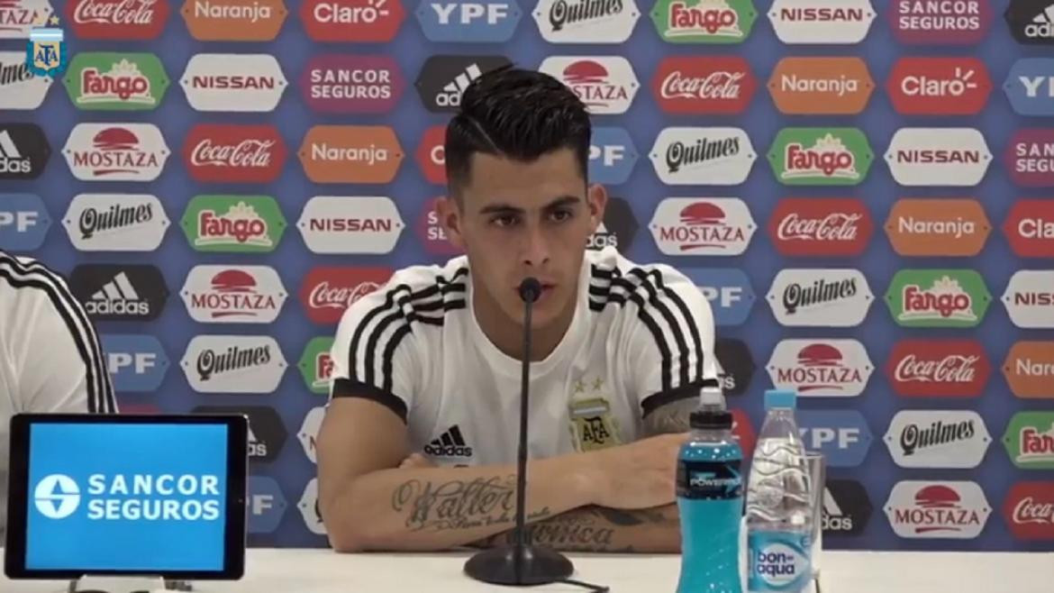 Mundial Rusia 2018, conferencia Selección Argentina, Cristian Pavón y Gabriel Mercado