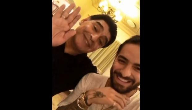 Maluma y Diego Maradona