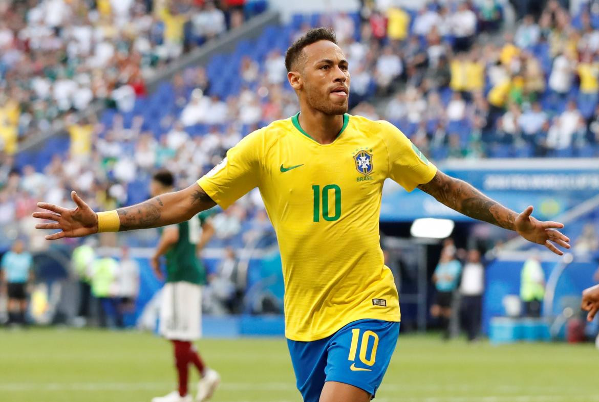 Neymar, Brasil vs. México, Mundial Rusia 2018 (Reuters)