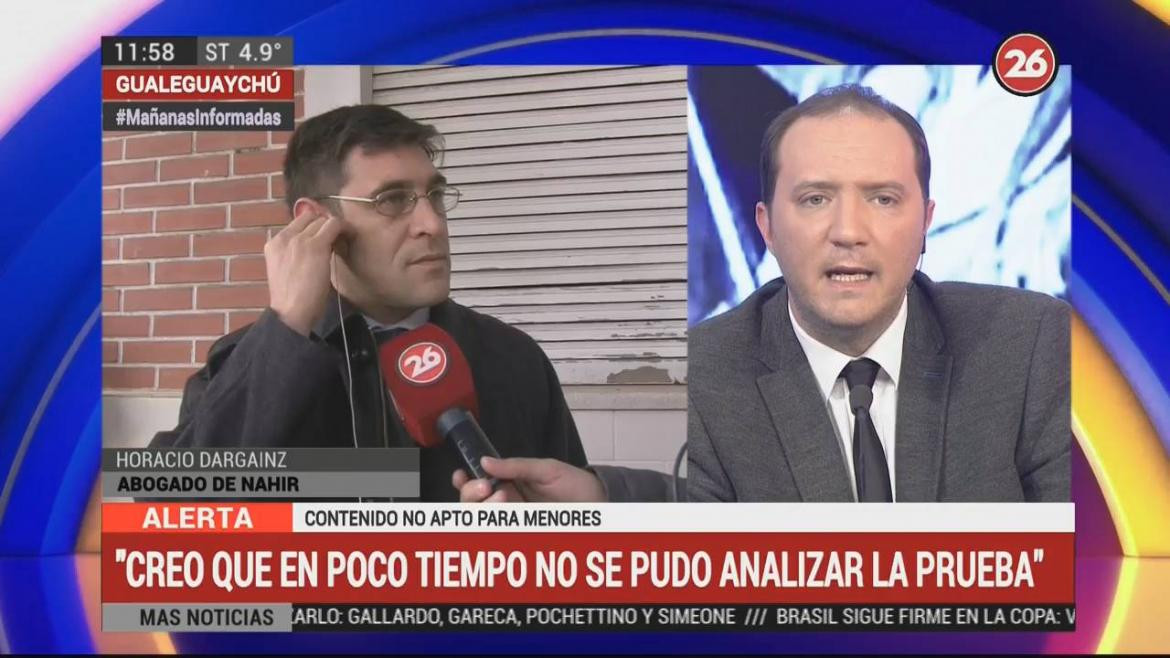 Abogado de Nahir Galarza en Mañanas Informadas (Canal 26)