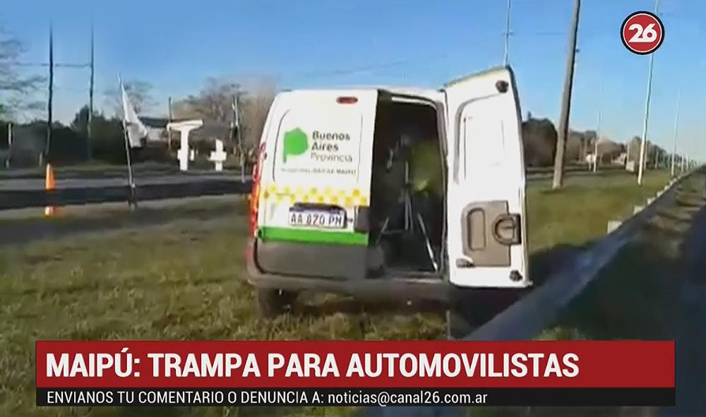 Trampa de radar de control velocidad en Maipú