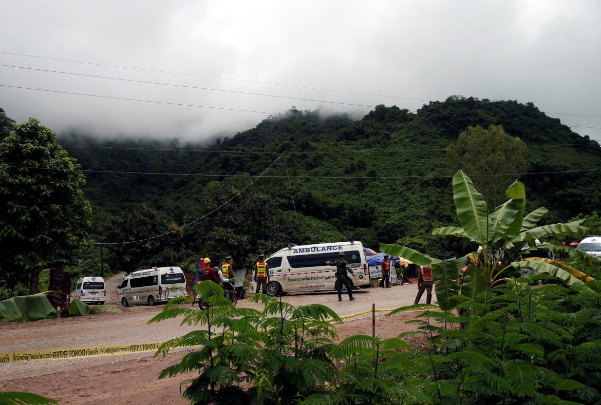 Rescate de niños atrapados en cueva de Tailandia (Reuters)