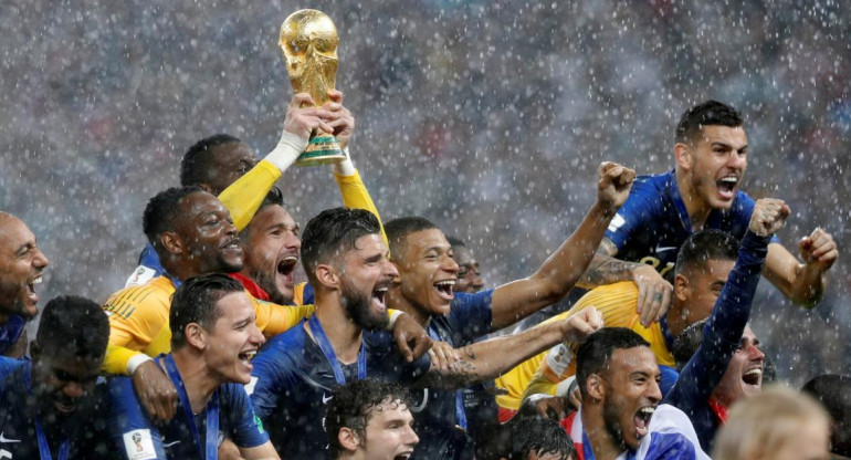 Festejos de Francia tras ganar el Mundial Rusia 2018 (Reuters)
