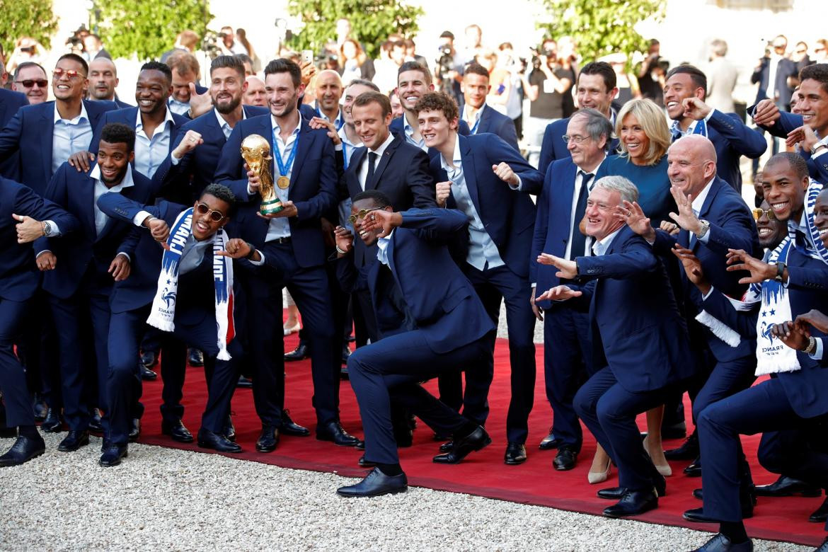 Recibimiento Francia - Jugadores