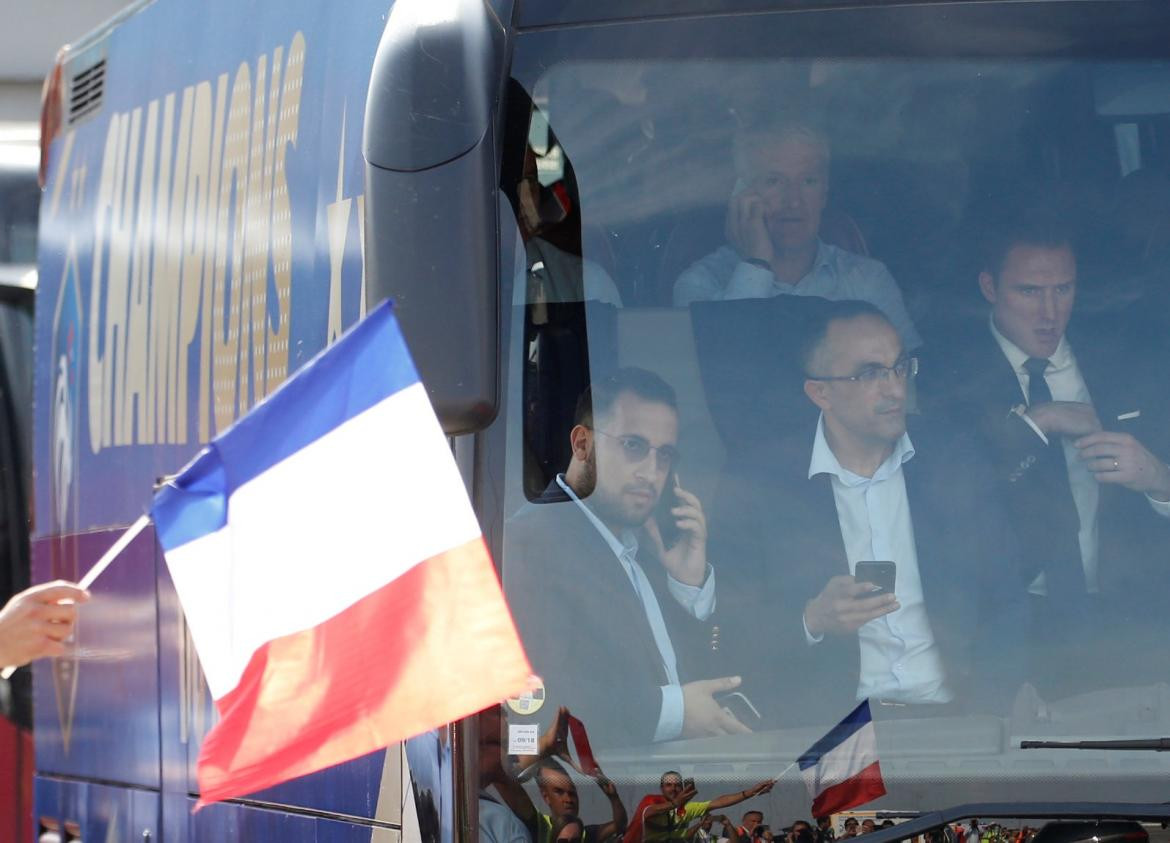 Recibimiento Francia - Jugadores