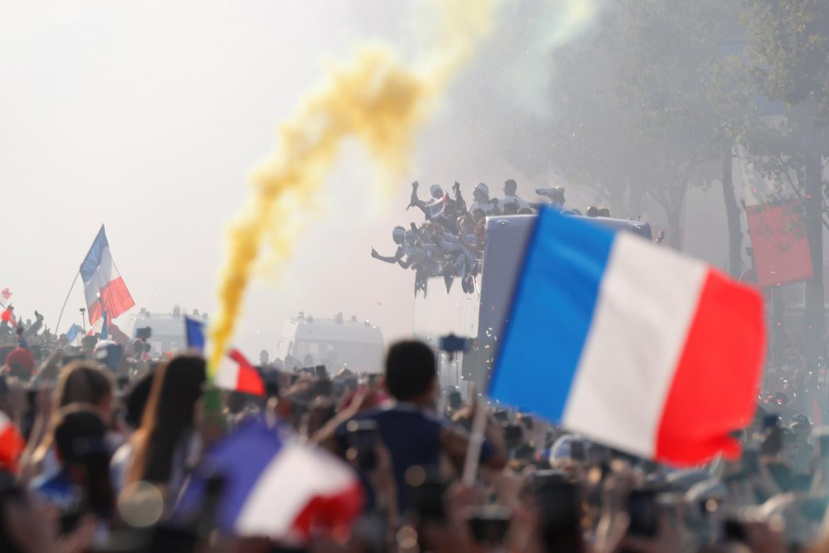 Recibimiento Francia - Jugadores