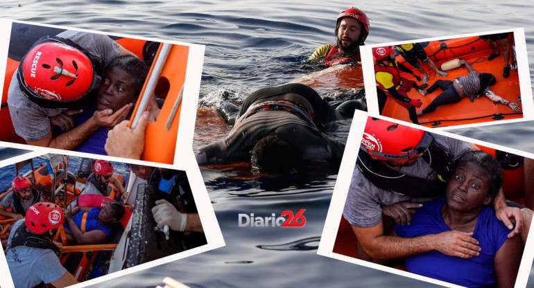 Náufraga aferrada a dos muertos para sobrevivir rescatada en Mediterráneo, Reuters y NA