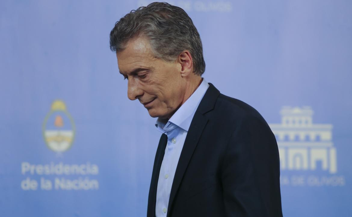 Mauricio Macri en conferencia de Prensa en la Quinta de Olivos - NA -