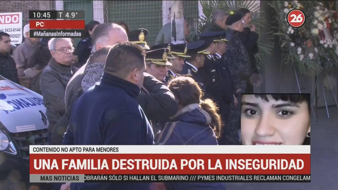 Último adiós a Lourdes Espíndola, la policía asesinada (Canal 26)