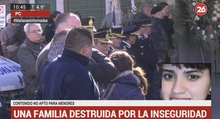 Último adiós a Lourdes Espíndola, la policía asesinada (Canal 26)