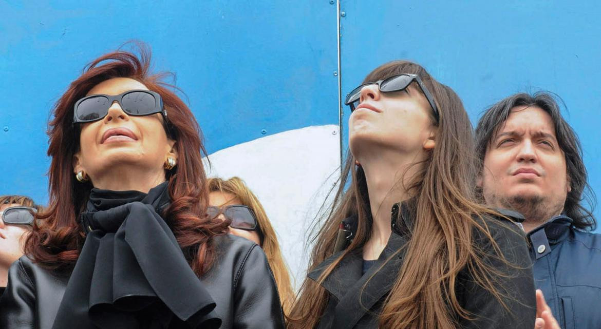 Cristina Kirchner, Máximo Kirchner y Florencia Kirchner (NA)