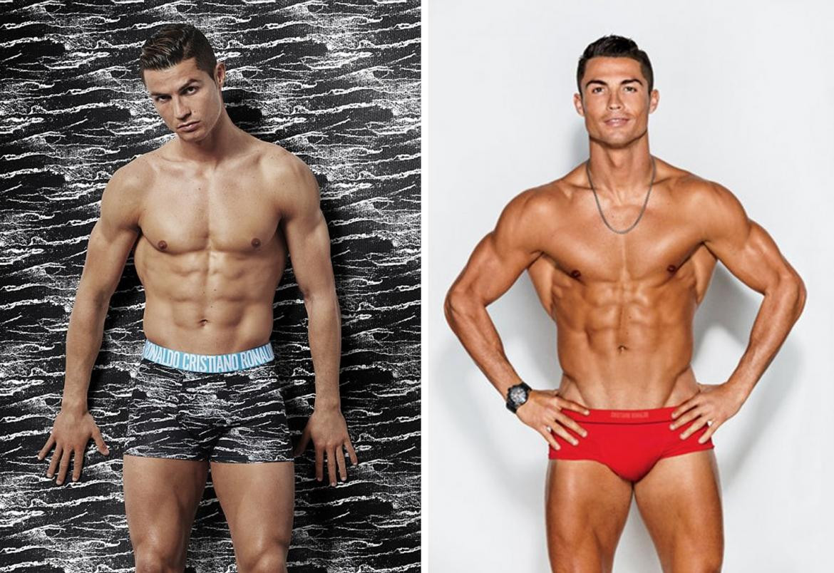 Cristiano Ronaldo en boxer y slip