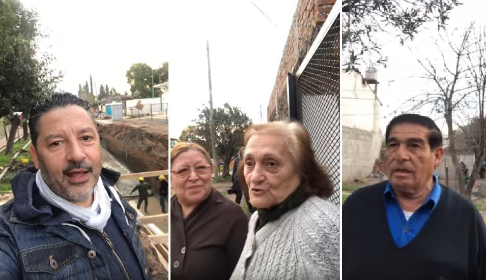 Intendente Gustavo Menéndez con los vecinos de Merlo