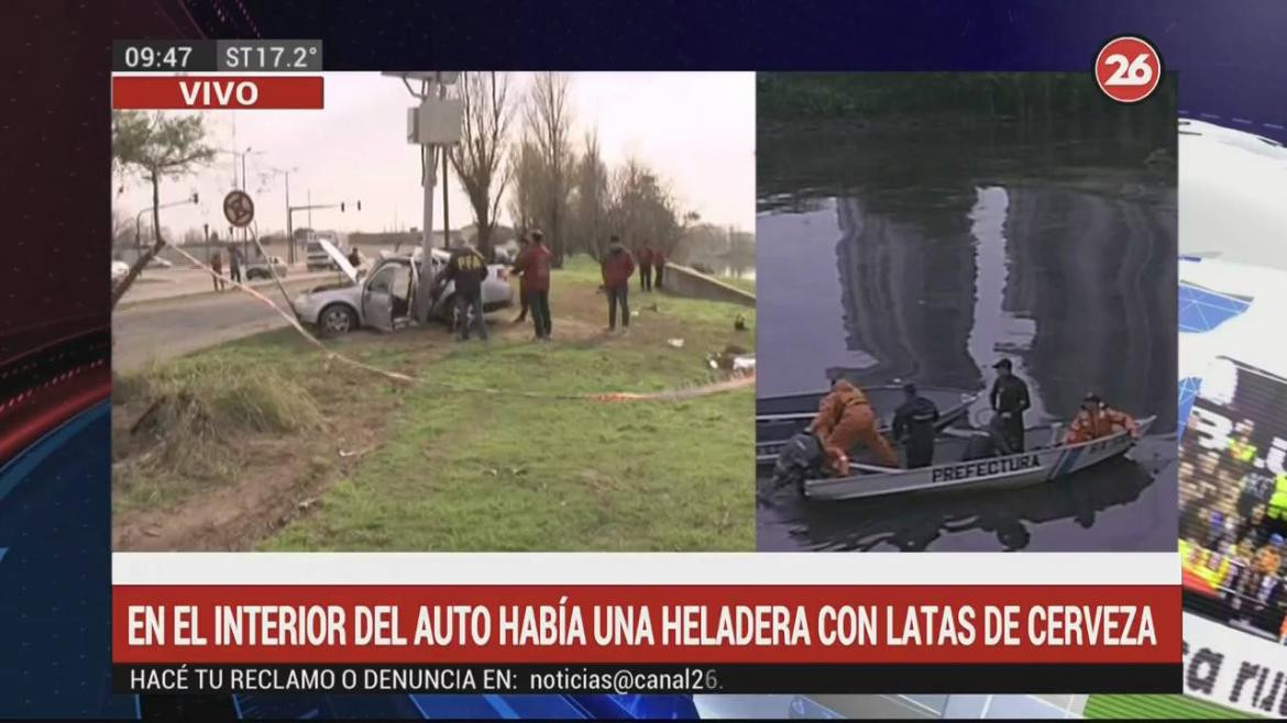 Choque y muerte de un policía de la Ciudad en Villa Soldati (Canal 26)