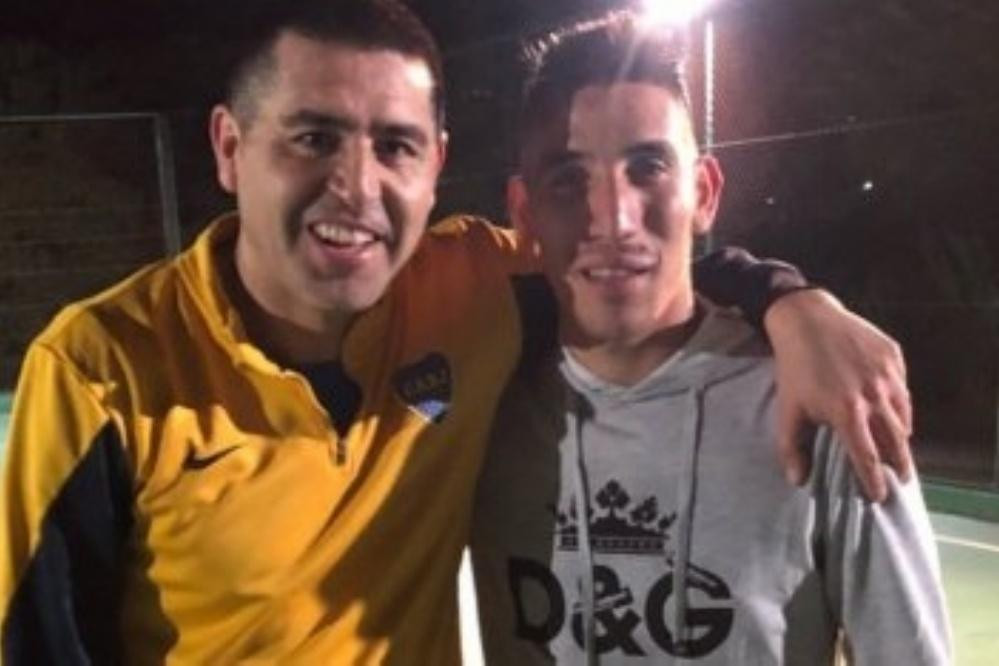 Juan Román Riquelme y Ricardo Centurión