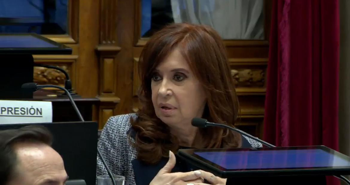 Cristina Kirchner en el Senado