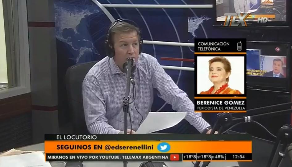 Berenice Gómez en El Locutorio de Eduardo Serenellini (Radio Latina)