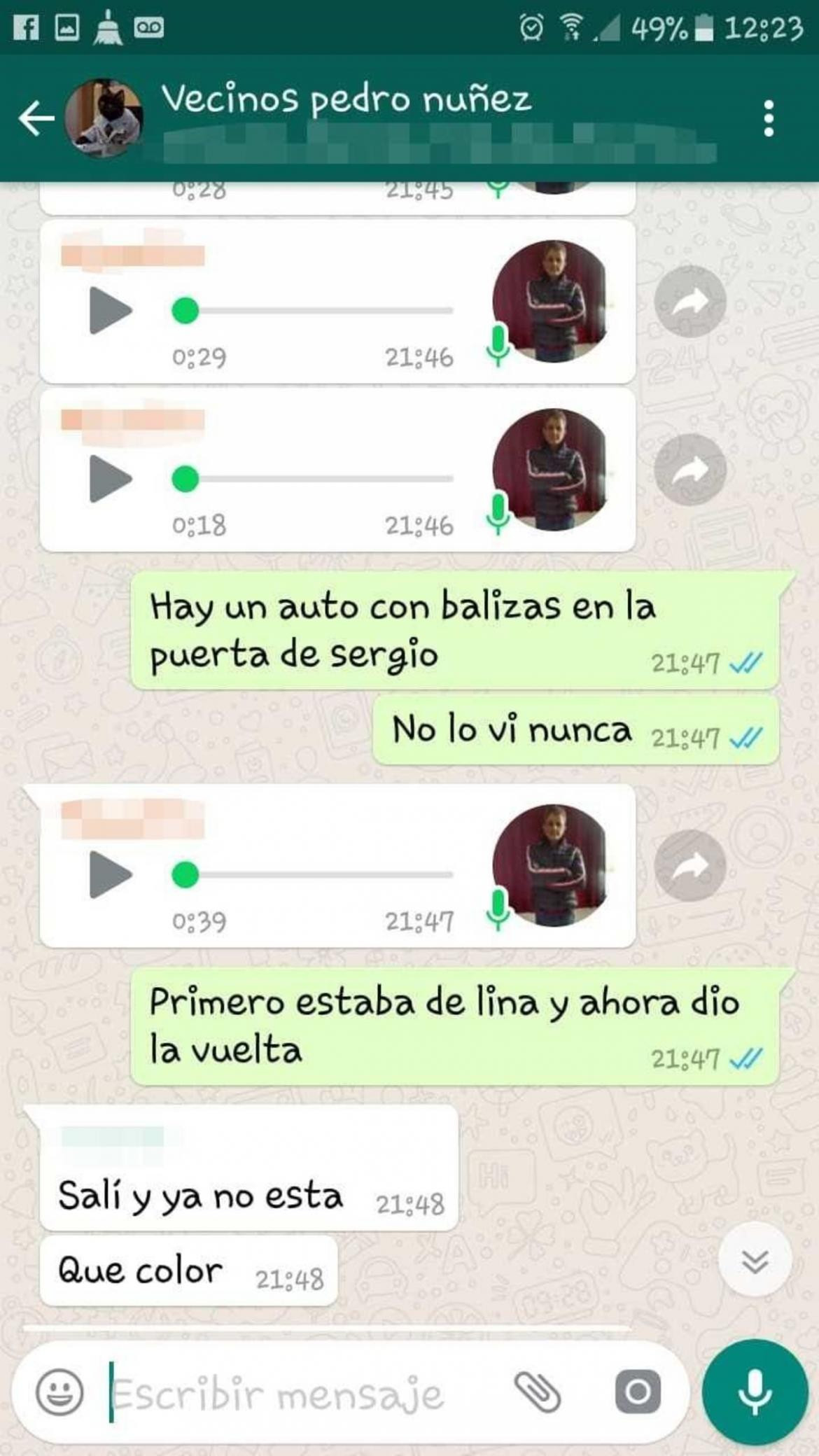 Alerta en Whatsapp en Lanús por inseguridad