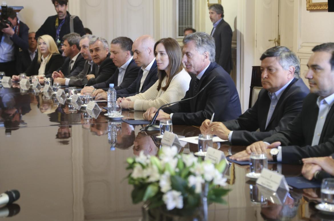 Reunión de Macri con Gobernadores en Casa Rosada - NA