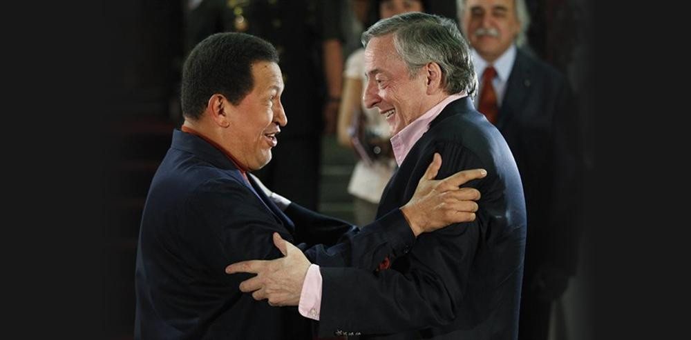 Hugo Chávez y Néstor Kirchner - Política
