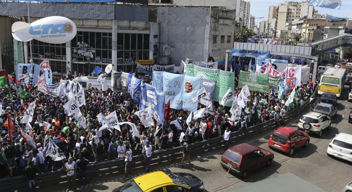 Paro y marcha CTA contra ajustes del Gobierno, 24-09-2018, Agencia NA