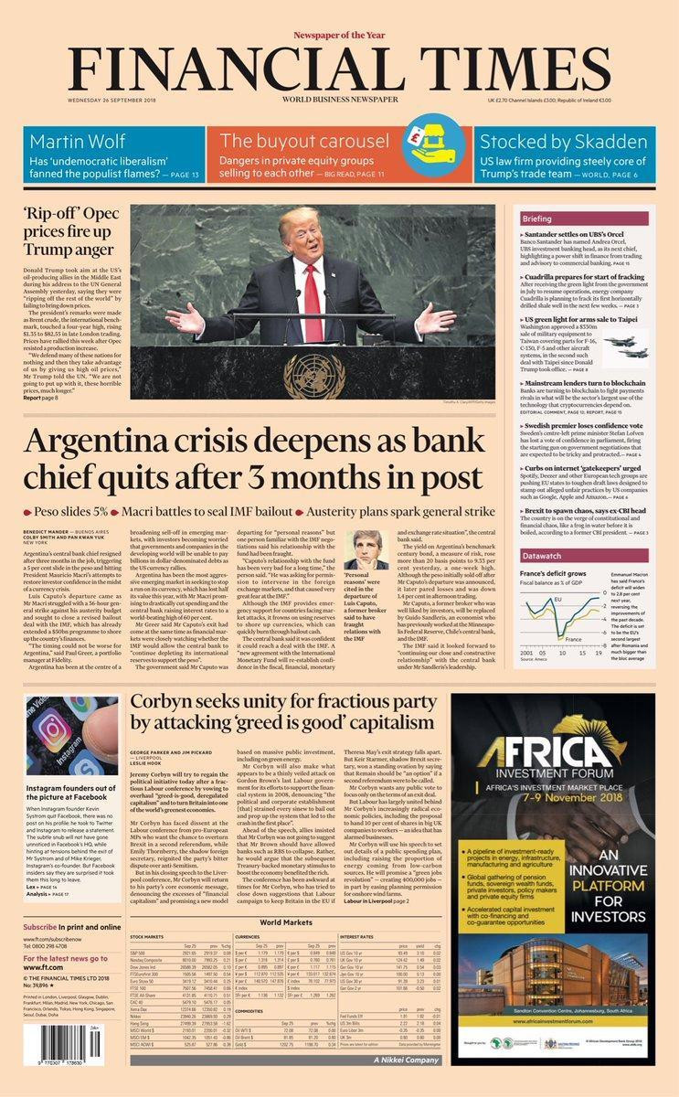 Tapa Financial Times 