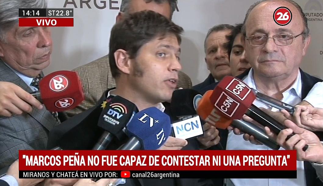 Axel Kicillof - Marcos Peña en el Congreso - Canal 26