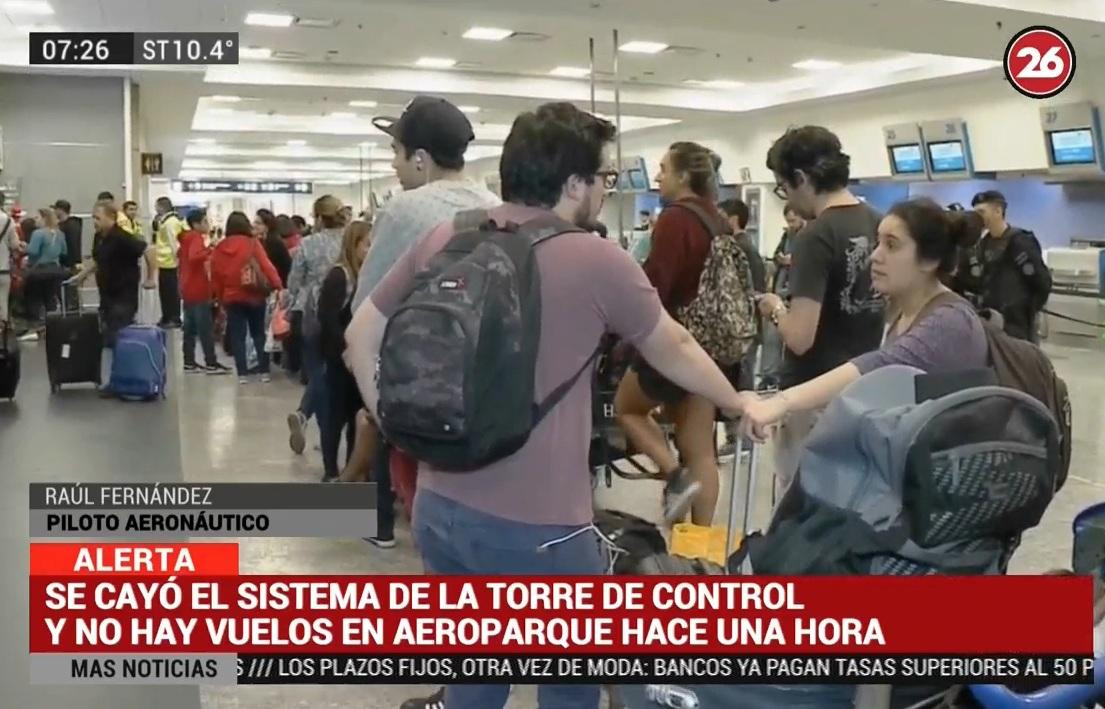 Raúl Fernández, piloto aeronáutico, sobre caída de sistema en Aeroparque (Canal 26)