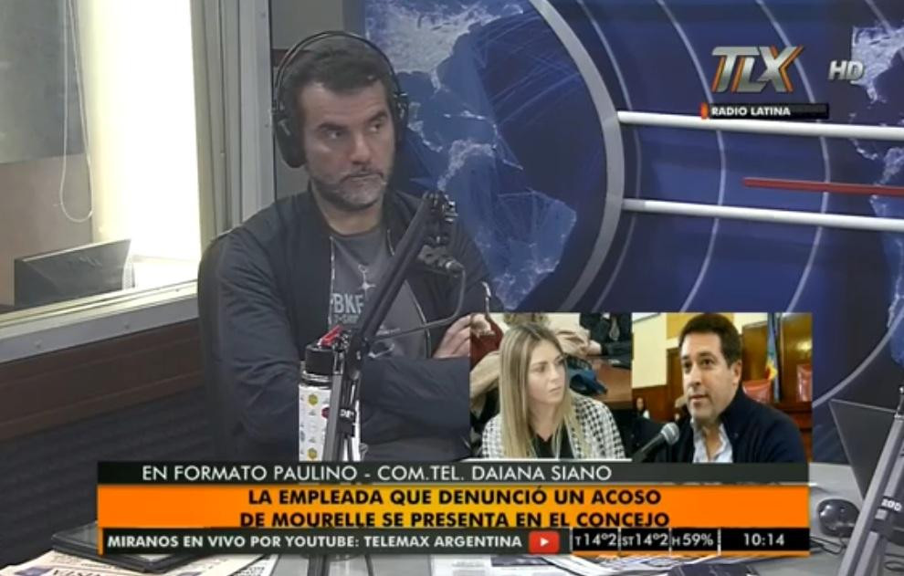 Diana Siano, empleada que denunció a Mourelle (Radio Latina)