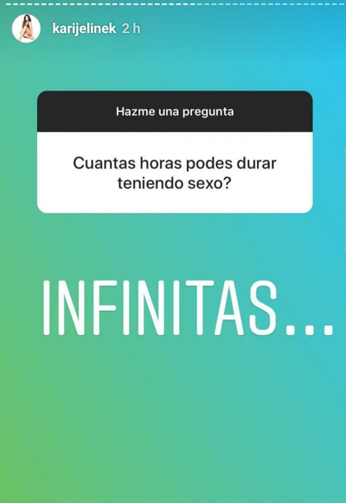 Confesiones sexuales de Karina Jelinek en Instagram