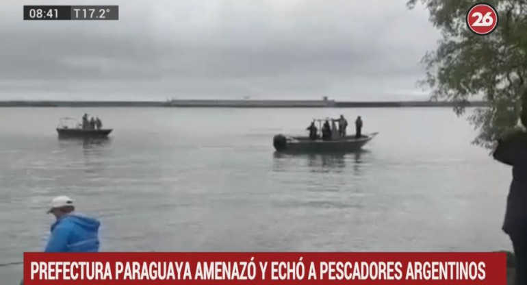  Amenaza de Prefectos paraguayos a pescadores argentinos: intervendría Cancillería, Canal 26