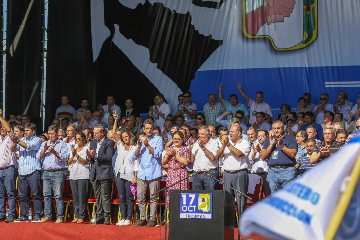 Acto peronismo en Tucumán por el Día de la Lealtad (NA)